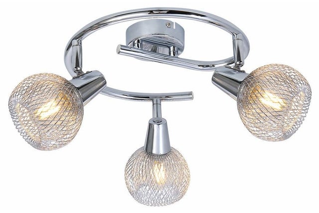 Lampa sufitowa wisząca Loretto chromowana 3xE14x40W wym: 17 x 46 x 46 cm metal Reality