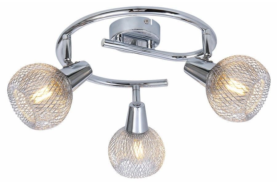 Lampa sufitowa wisząca Loretto chromowana 3xE14x40W wym: 17 x 46 x 46 cm metal Reality