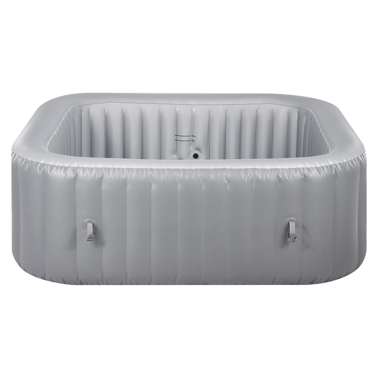 Bain à Remous Gonflable SucceBuy 2-4 Personnes 185x185x66 cm, 130 Bulles, 910 L, Chauffage 220V, PVC Renforcé, Gris - 3