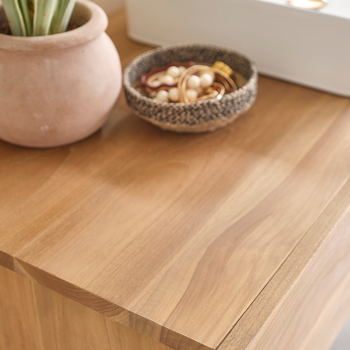 Meuble sous vasque en teck massif 135 cm NOA - 5