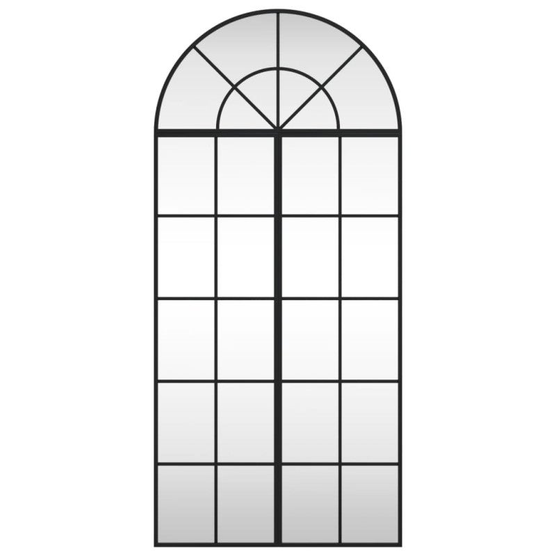 Miroir mural noir 60x130 cm arche fer - 3