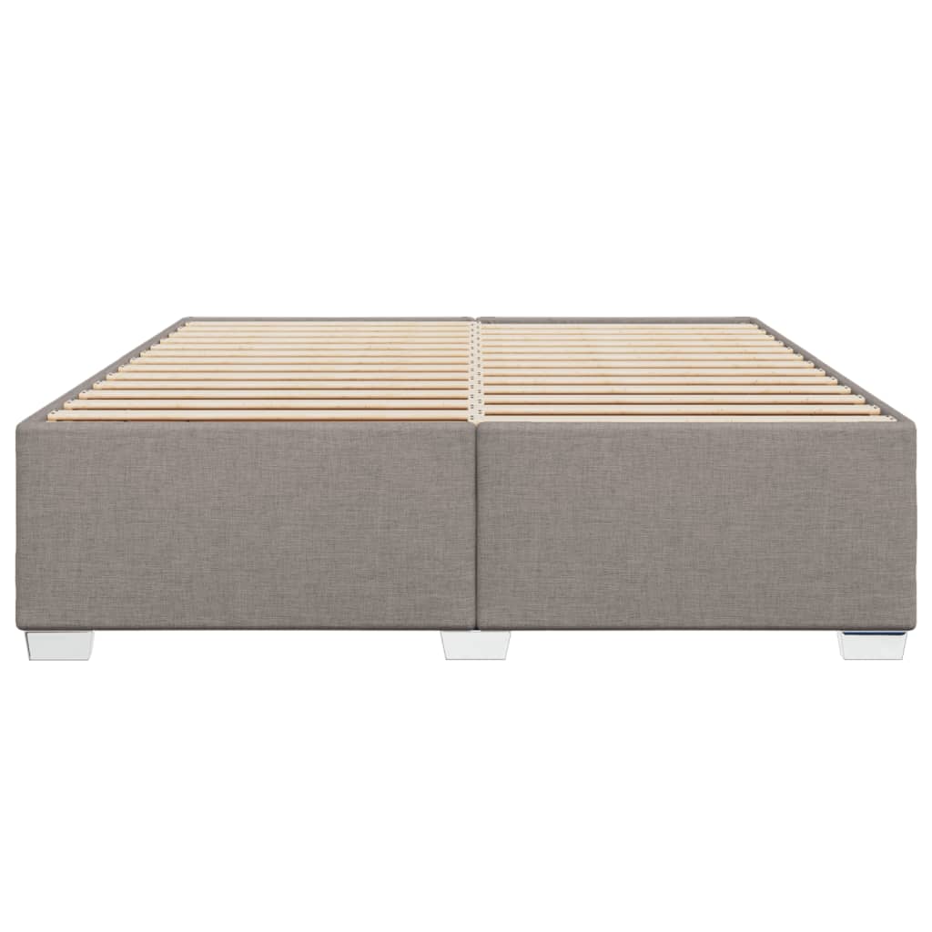 Cadre de lit sans matelas taupe 200x200 cm tissu - 4