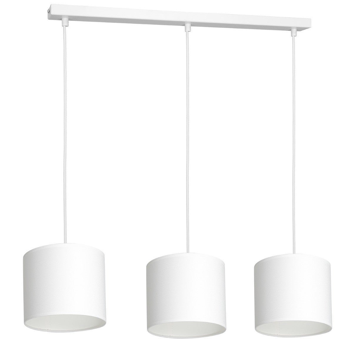 Lampa wisząca Arden biały matowy 3xE27x15W wym: 105 x 75 x 18 cm tkanina Luminex