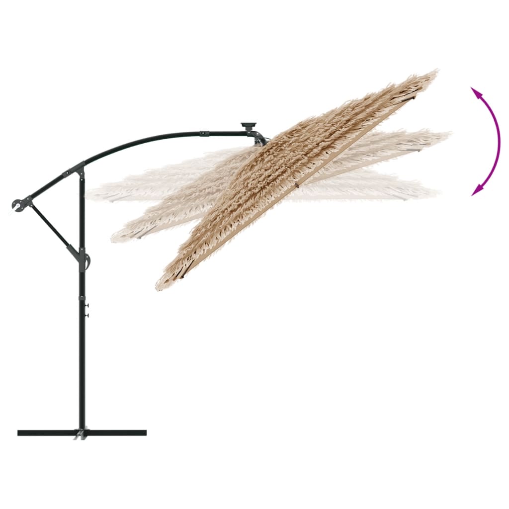 Parasol de jardin avec mât en acier marron 269x269x235 cm vidaXL - 7