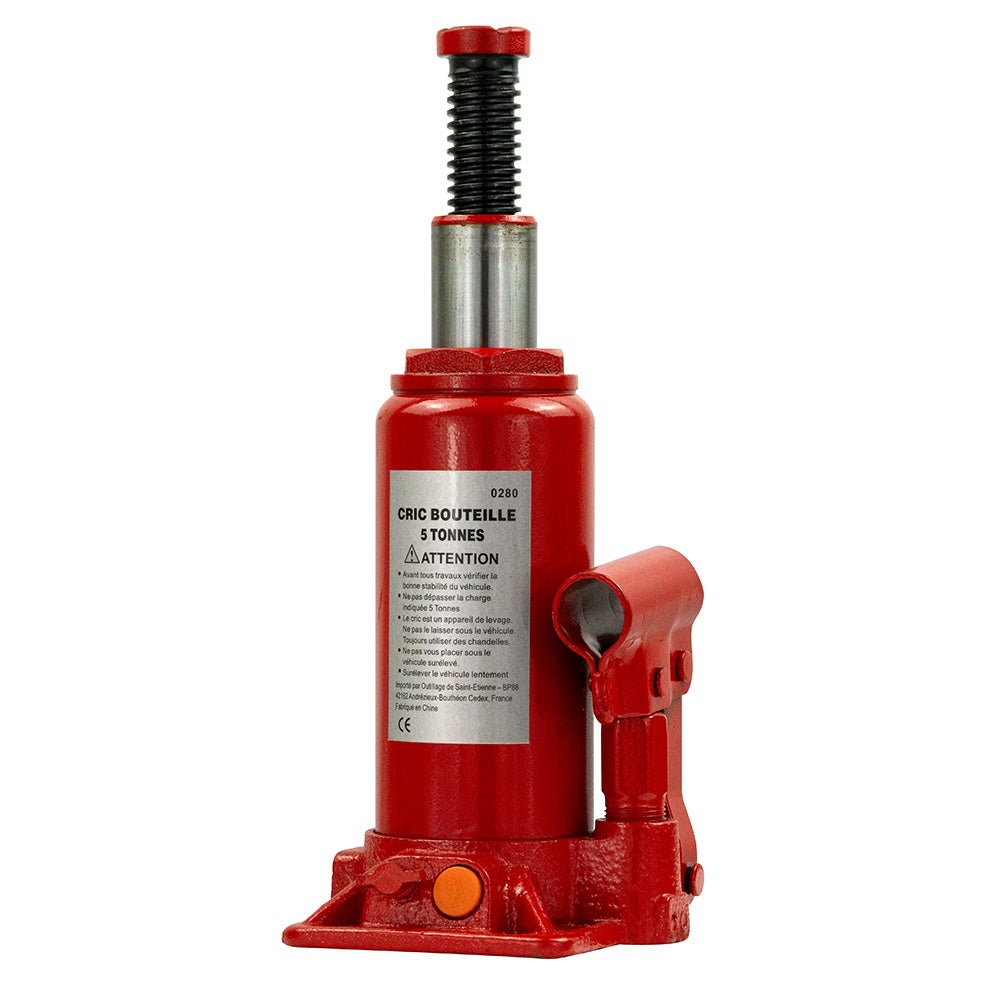 Cric Hydraulique Bouteille 3 Tonnes SIXTOL SX - Compact Pour Voiture, Moto, Changement Pneu