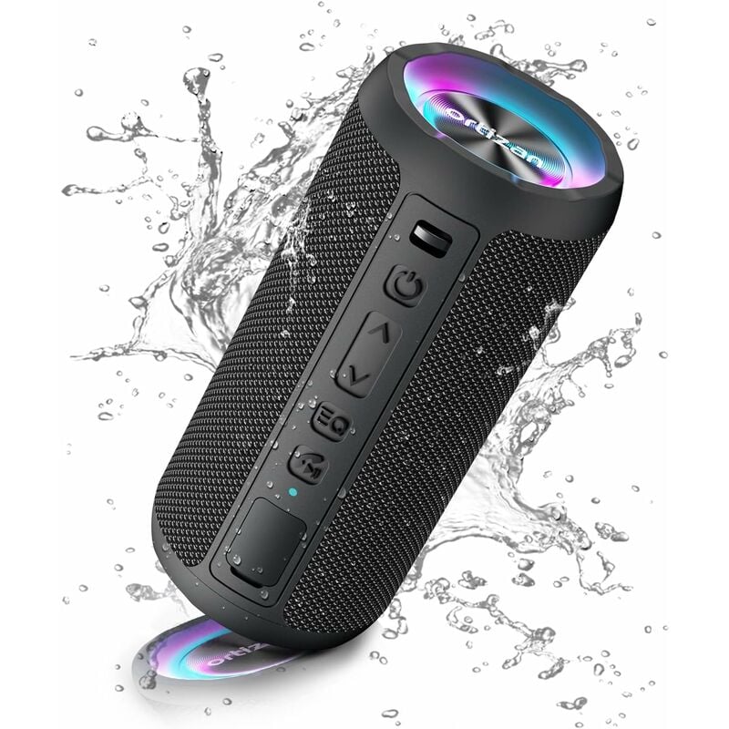 Enceinte Portable Sans Fil Bluetooth 5.0, Basses HD, étanchéité IPX7