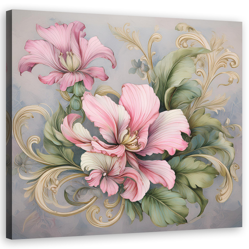Obraz na płótnie, Kwiat Shabby Chic 60x60