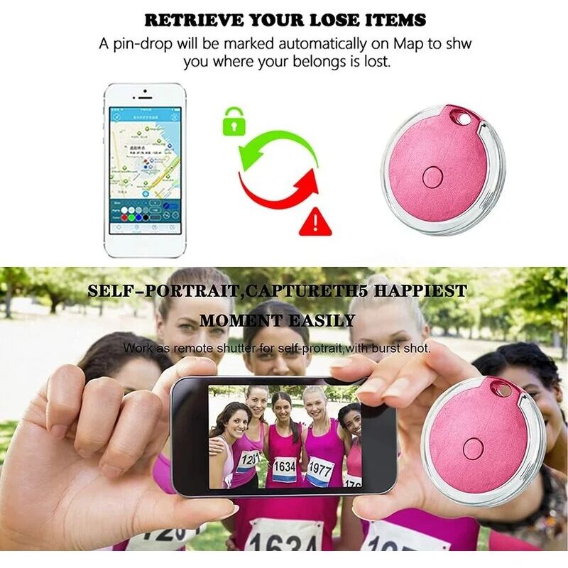 Lot de 4 mini localisateurs GPS étanches et portables Bluetooth pour bagages/enfants/animaux/chat/chien - 5