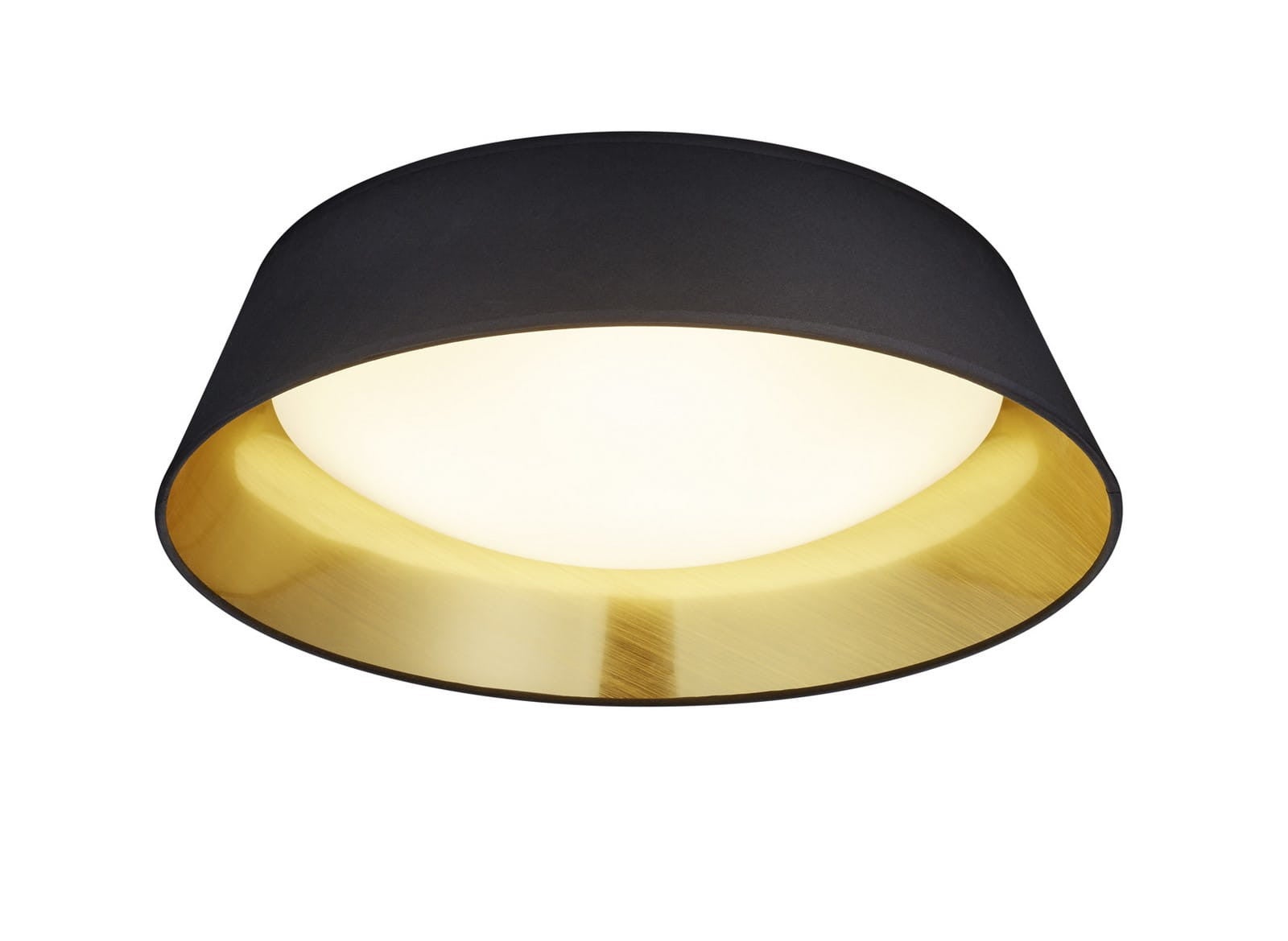 Plafon okrągły PONTS LED 18W Ciepła biel 1700 lm czarno-złoty wym:12x45x45cm IP20 RL