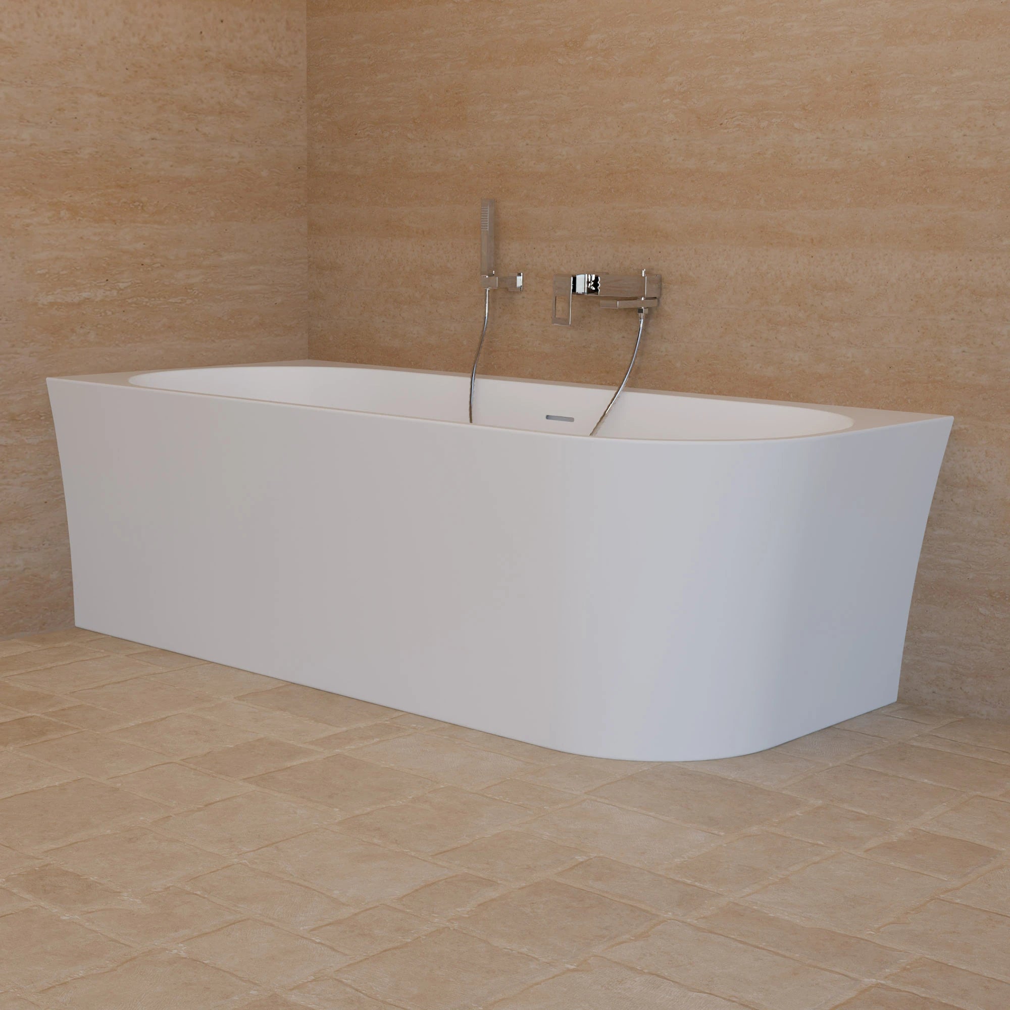 Baignoire Ilot Cosmic 180 gauche blanche 180 x80 x58 cm, by SPALINA - 3