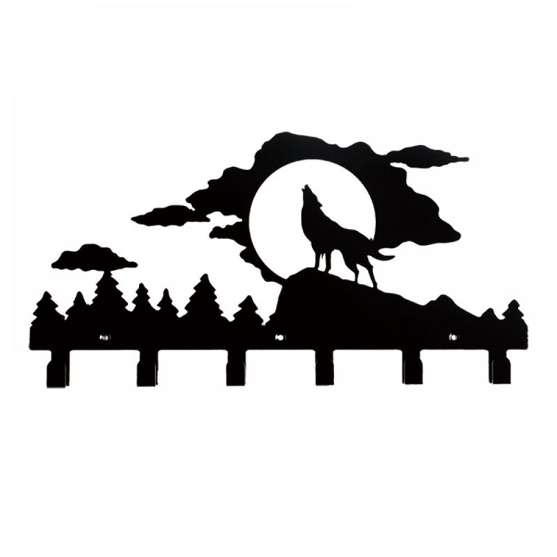 Żelazko Wieszaki na Ubrania, Wytrzymały Hak Ścienny z 6 Metalowymi Haczykami, Ścienny Wieszak/Haczyk na Drzwi na Ubrania i Torebki