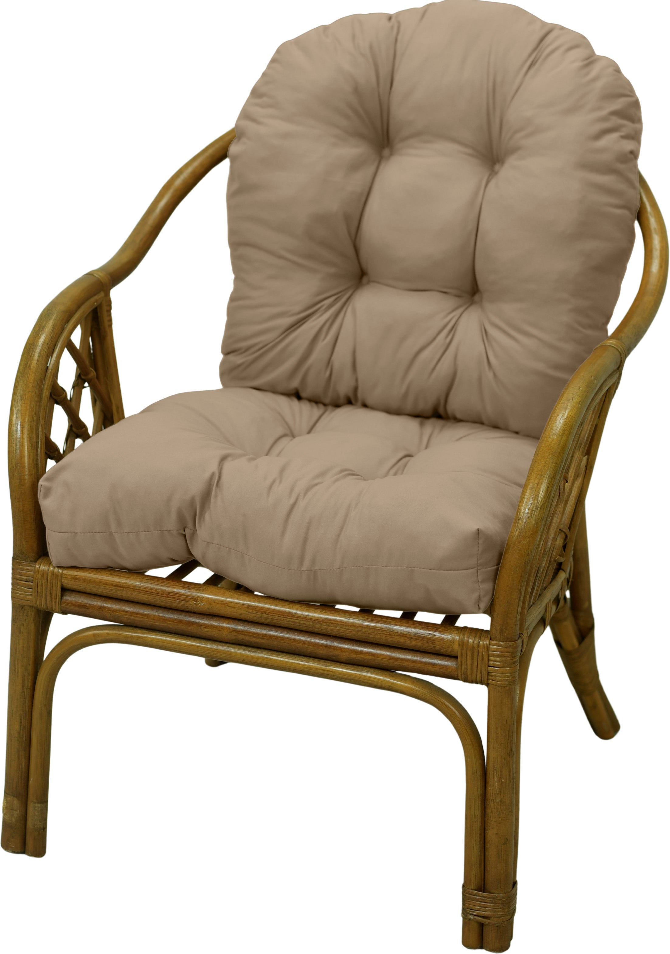 Poduszka na fotel rattanowy AMPO beżowy gładki 1 szt.