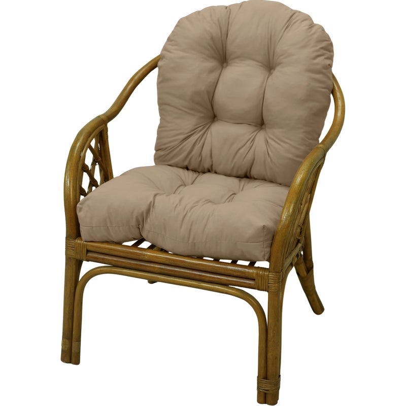 Poduszka na fotel rattanowy AMPO beżowy gładki 1 szt.