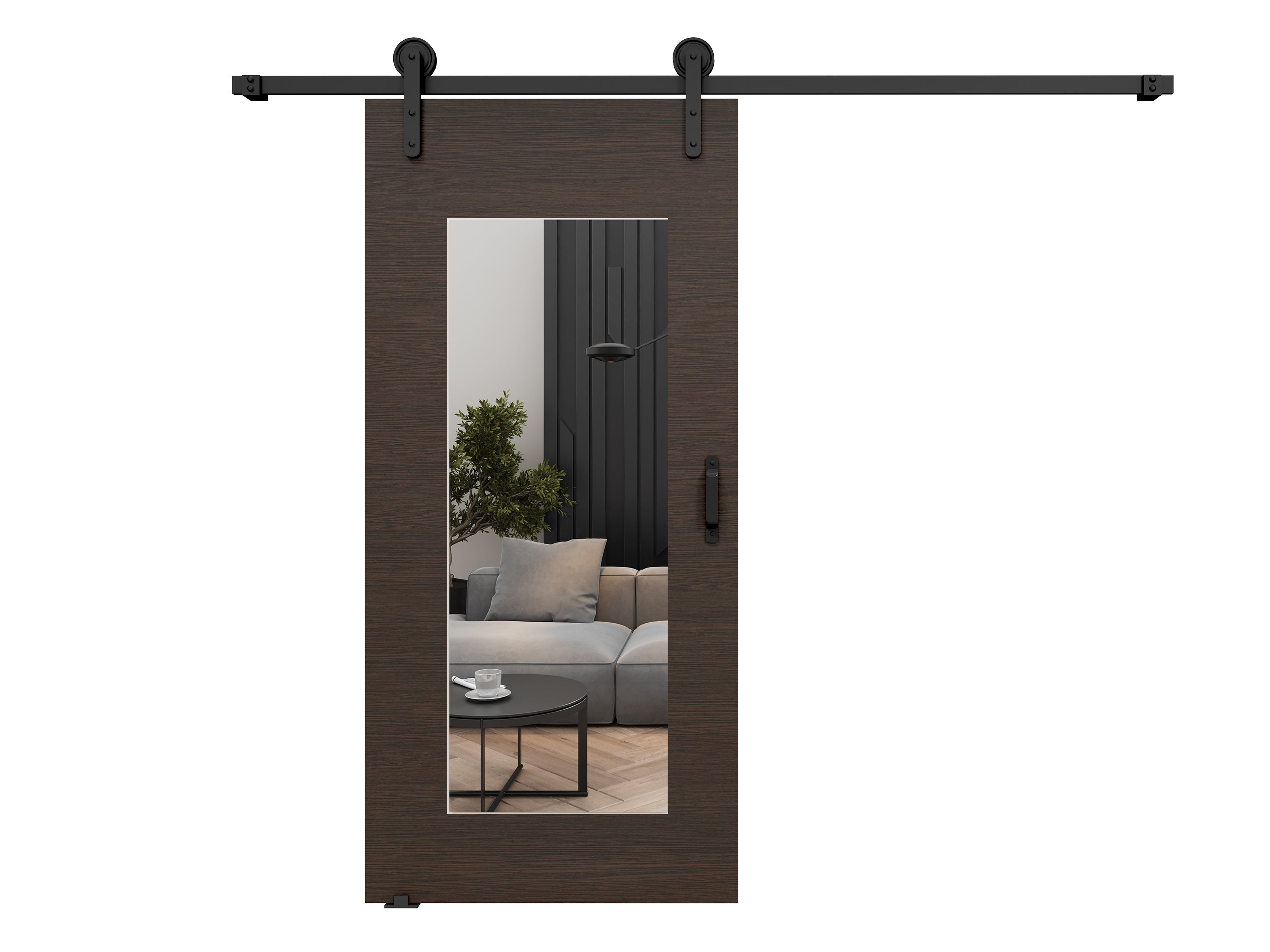 Drzwi przesuwne wewnętrzne LIFT I 96 cm w kolorze wenge.
