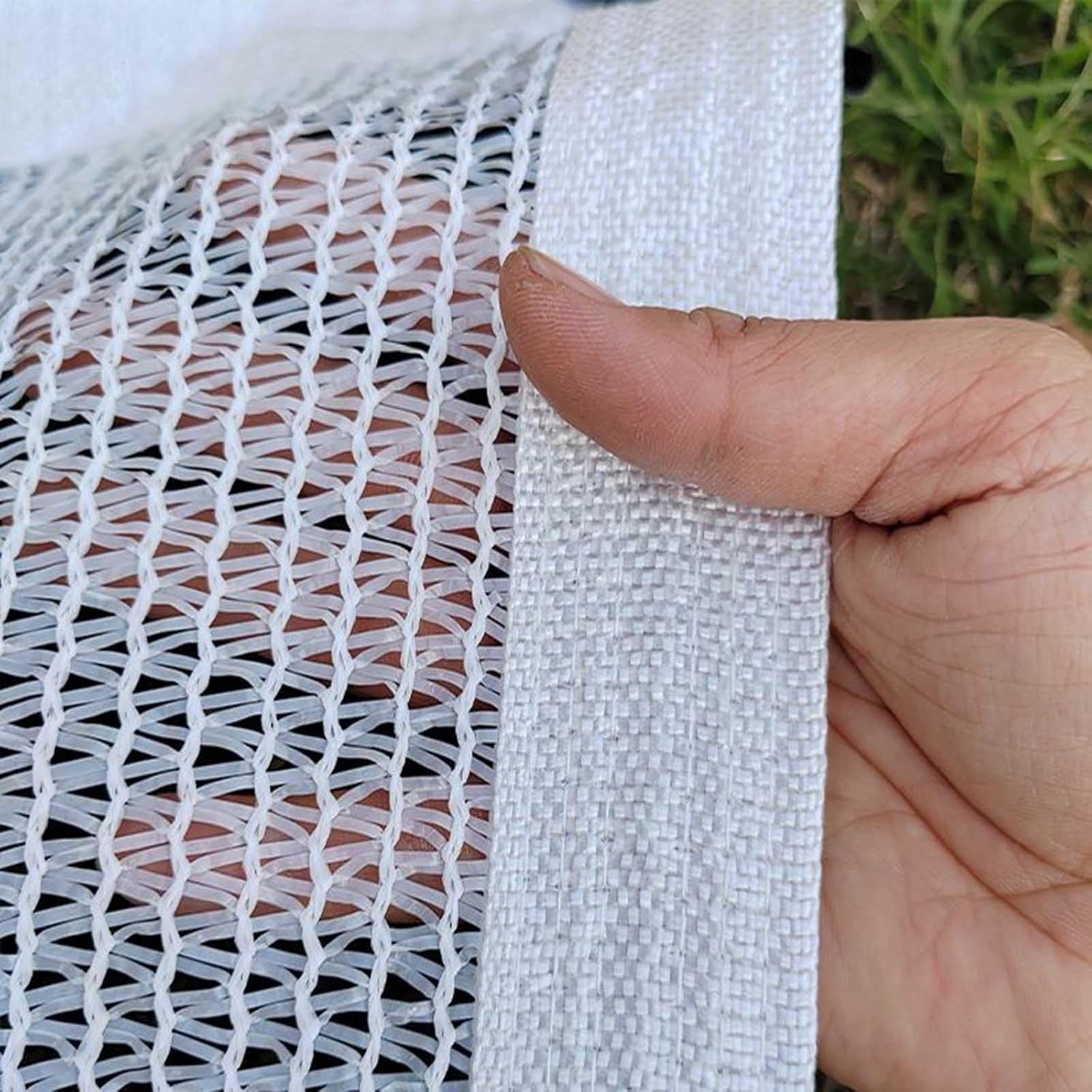 Siatka zacieniająca, żagiel zacieniający 50% filtr przeciwsłoneczny, biała, HDPE, wytrzymała siatka zacieniająca do szklarni (2 x 4,0 m (6,6 x 13 stó