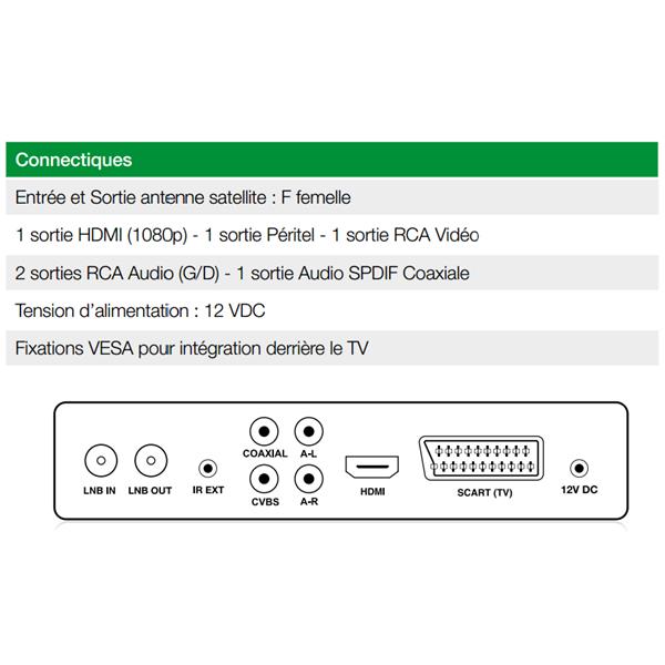 Récepteur satellite FTA TVS 8100HD - 5