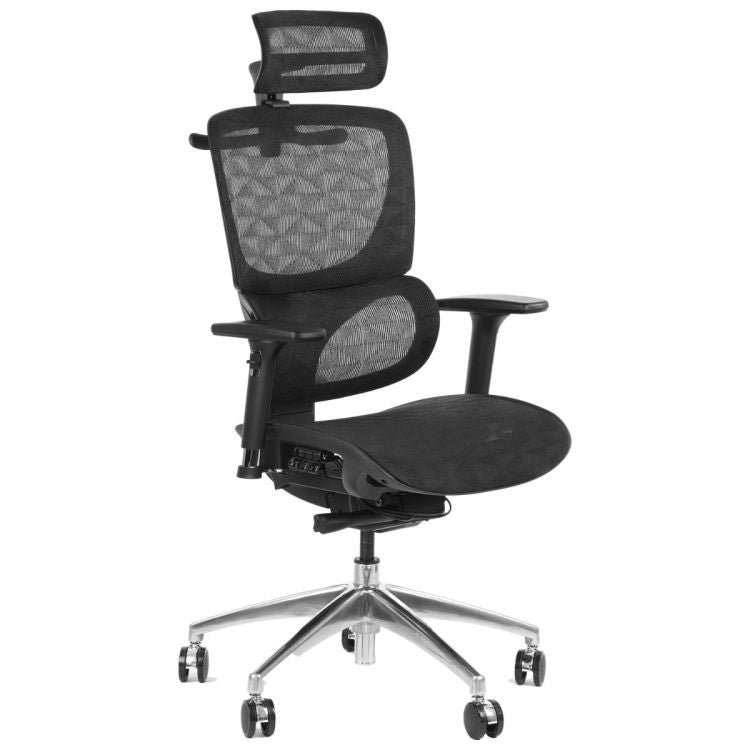 Fotel biurowy ERGONEW S1A czarny siatka