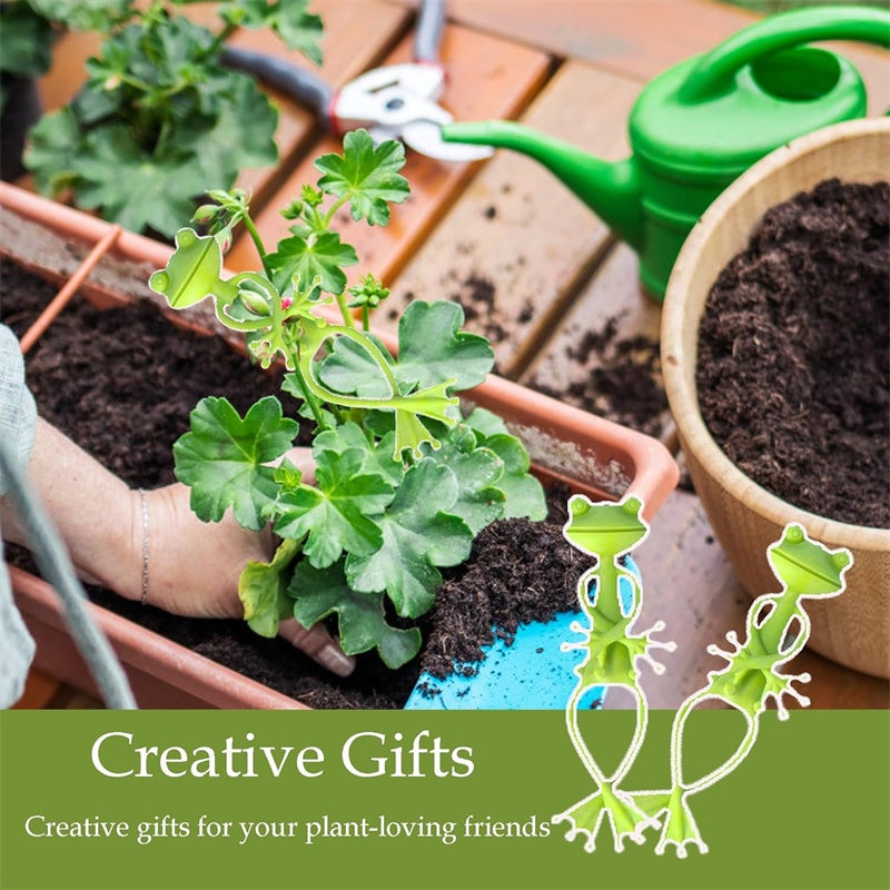 Lot de 20 supports pour plantes grimpantes en forme de grenouille, fixation simple pour vergers et potagers - 8