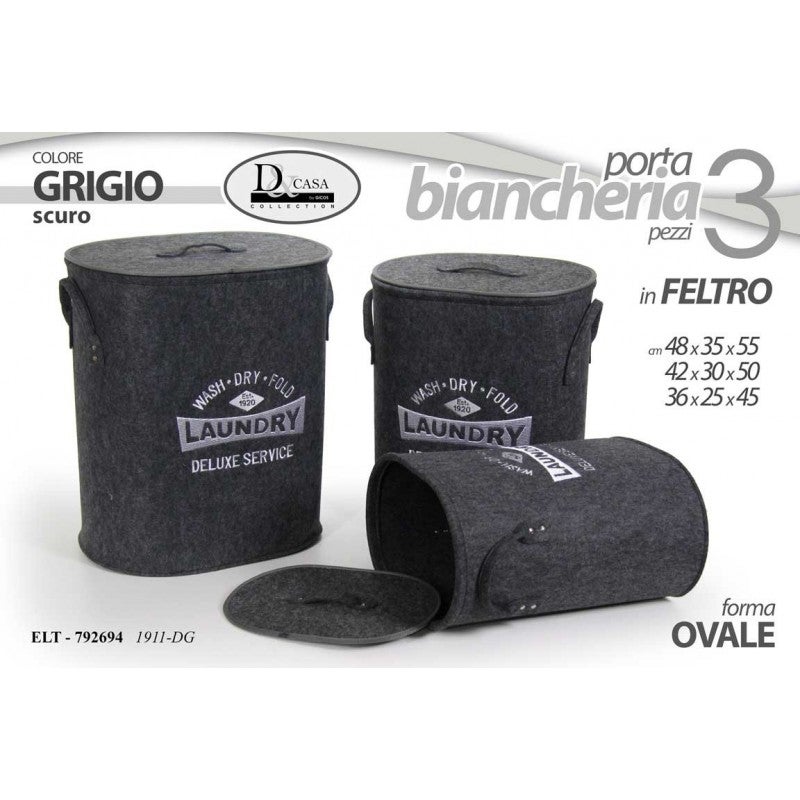 Cesto Portabiancheria In Corda Di Cotone 48L – Grigio Sporco, Organizzatore Ecologico Con Maniglie