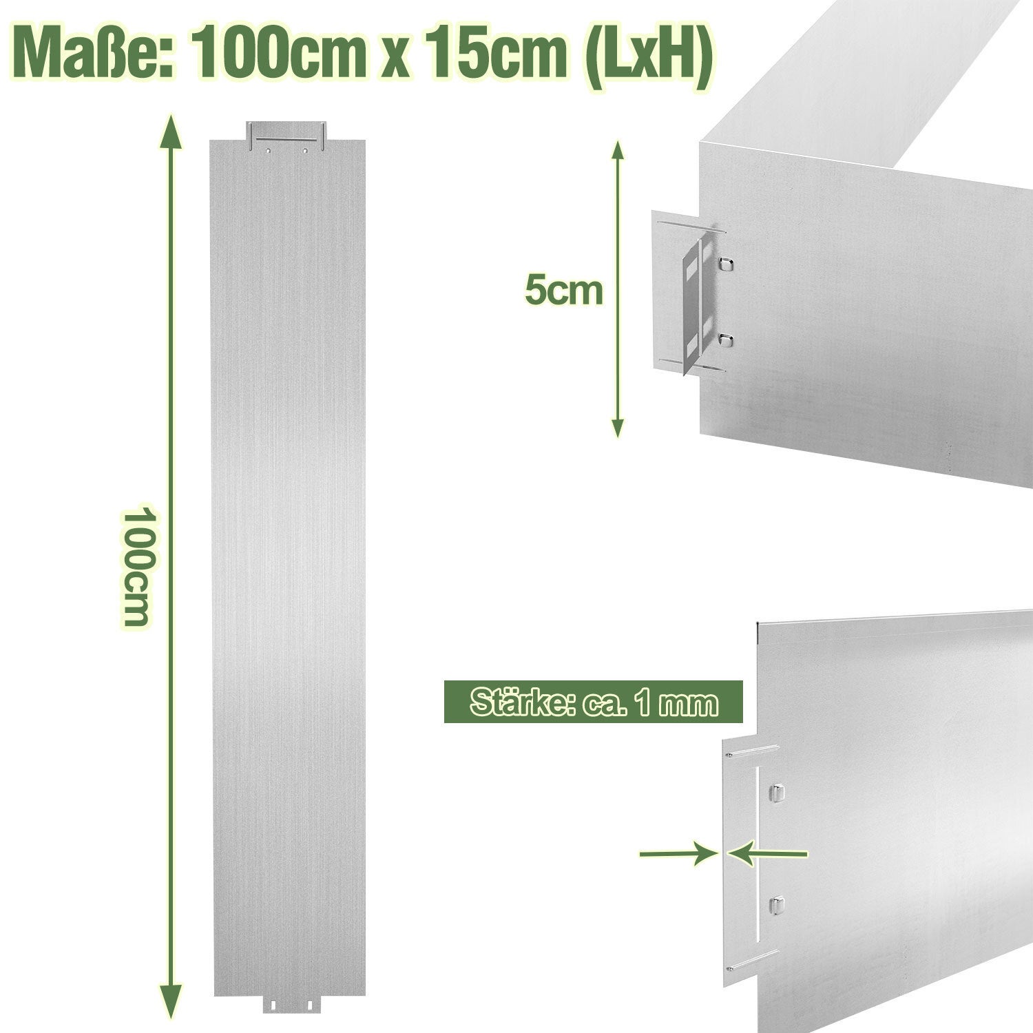 Set 10 Recinti Per Lumache In Metallo 25x100cm, Bordure Per Giardino, Protezione Aiuole Senza Chimici