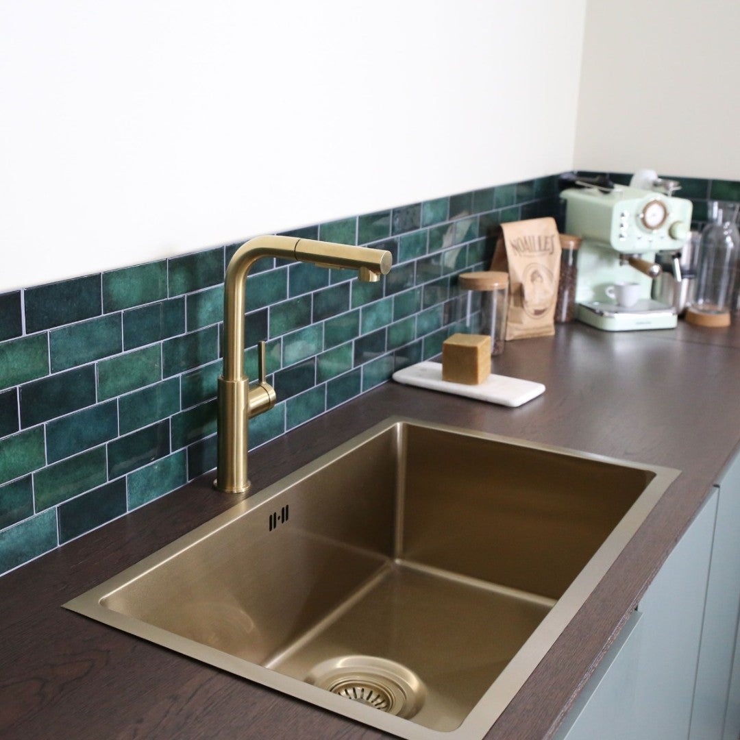 Pure II mitigeur évier à douchette extractible or brossé - 6