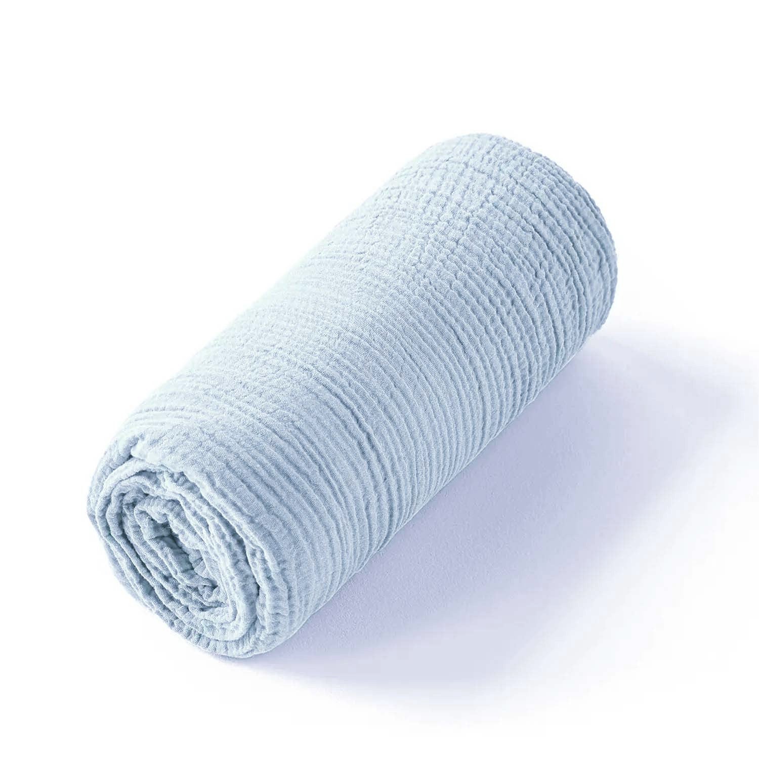 Drap housse uni en gaze de coton - 5