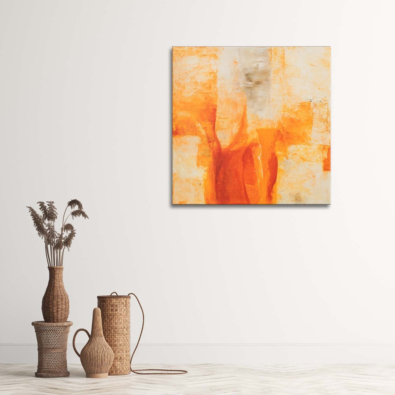 Affiche Poster Géométrique Orange 40x40cm – Déco Murale Moderne, Papier, Marque ARTTOR