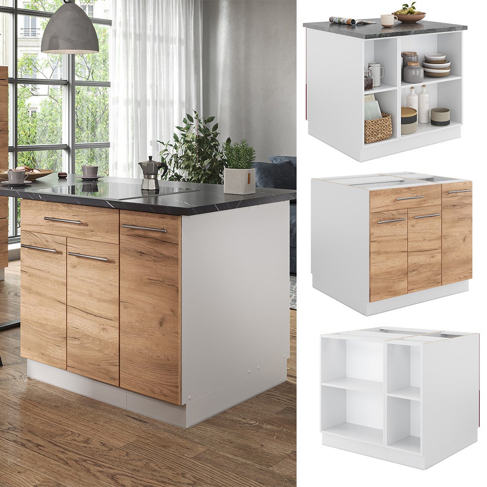 Vicco Ilot De Cuisine Fame-Line, Panneau En Chêne, 30cm Sans Plan De Travail 93647060