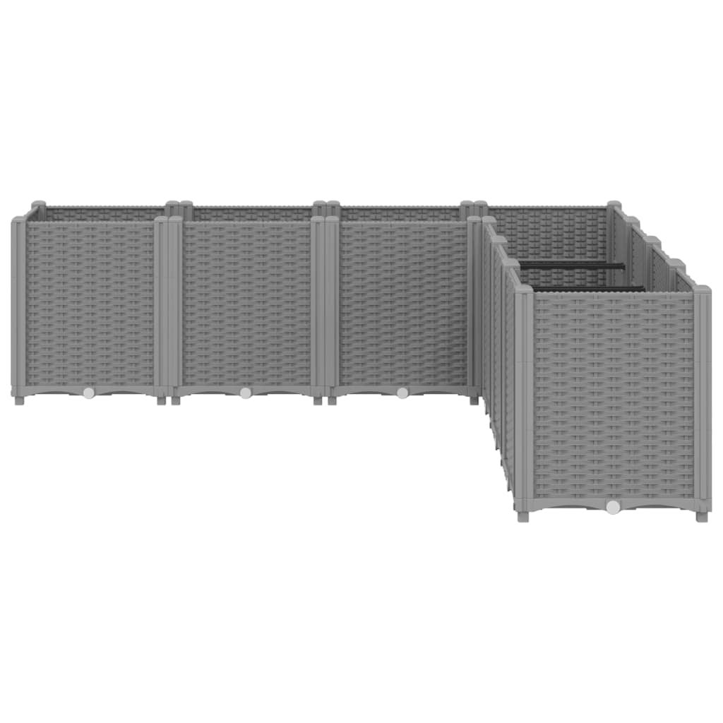 Maison Exclusive - Jardinière gris clair 160x160x53 cm polypropylène - 3