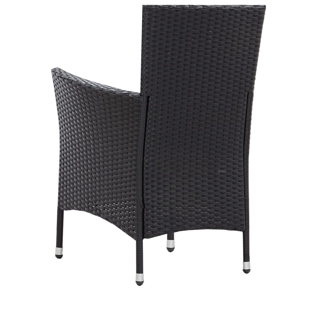 Maison Exclusive - Set da Pranzo da Giardino 5 pz in Polyrattan Nero - 7