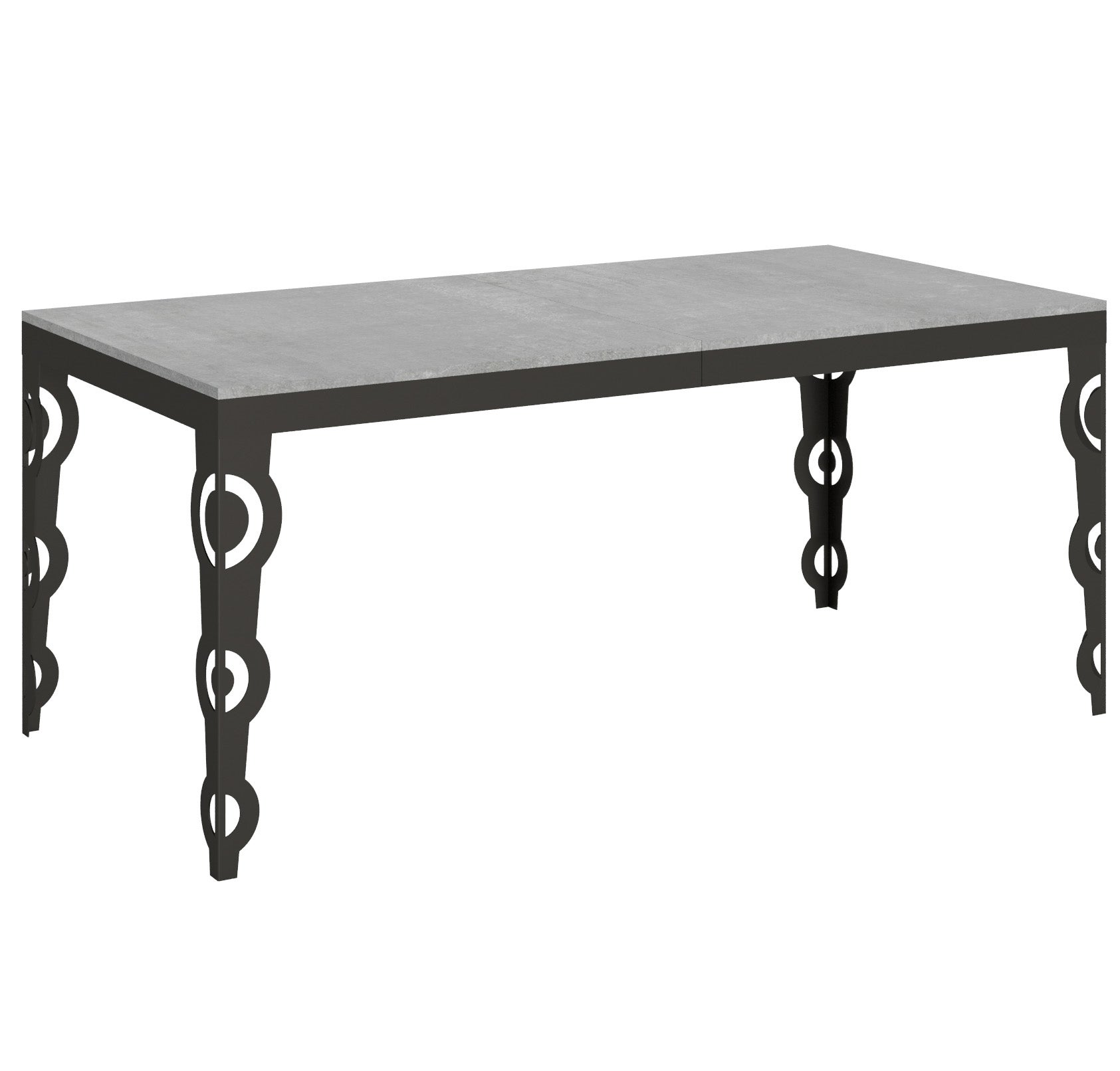 Stół rozkładany Karamay Evolution 90x180/284 cm, rama cementowa, antracyt