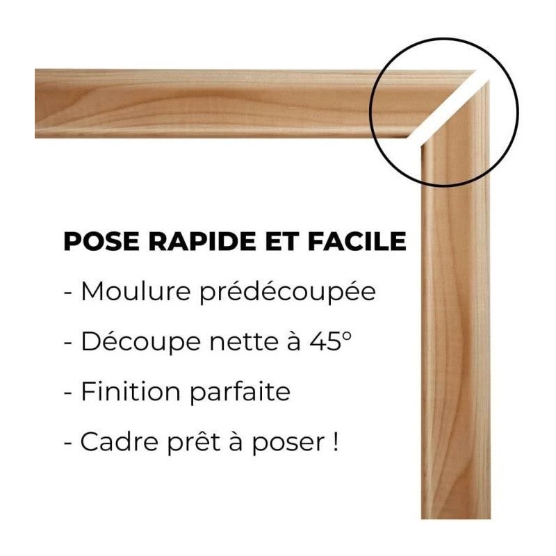 Kit moulure de soubassement 4m - NORDLINGER PRO - Moulure murale - FSC 100% - Ajoute du cachet au mur - 4