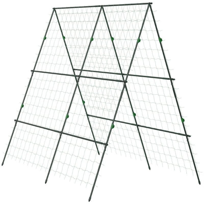 Treillis Pour Plantes Grimpantes En Plastique Vert - 34.5 Cm, Facile à Planter Et à Assembler - 6