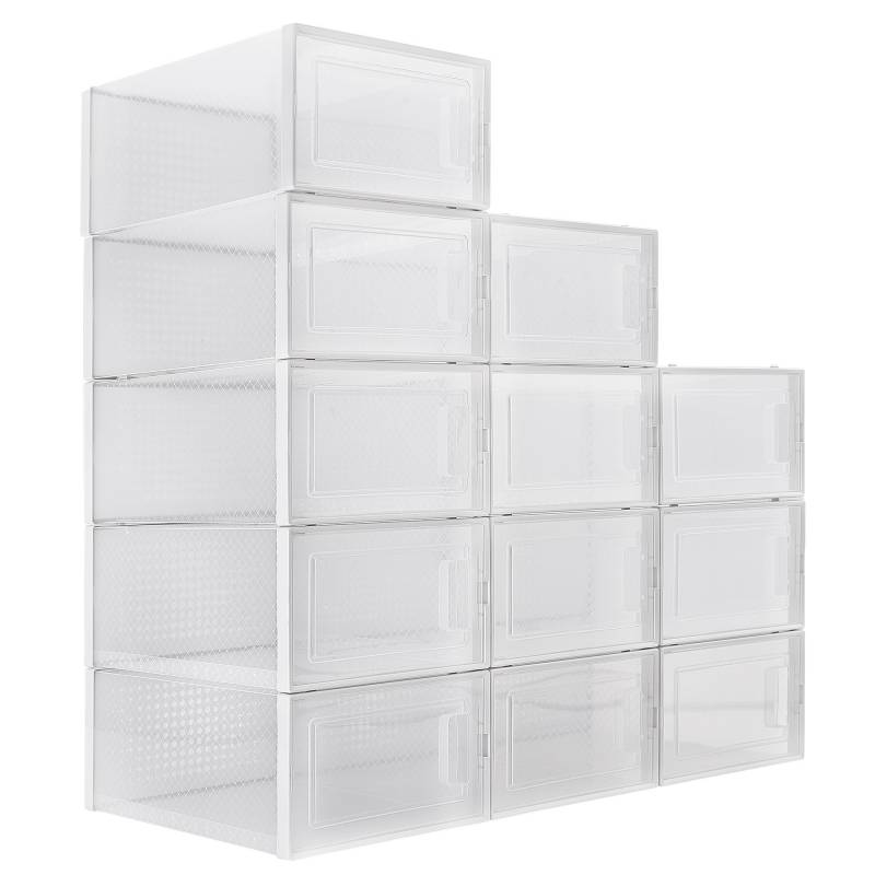 Range chaussure - Boites à chaussures - Moyen format - Blanc transparent - Lot de 12 - SECURY-T - 6