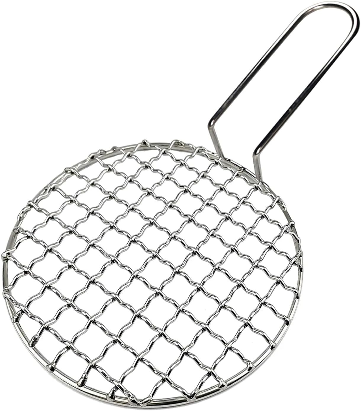 18 cm okrągła metalowa siatka do grilla, siatka do grilla ze stali nierdzewnej, wielokrotnego użytku siatka do grilla
