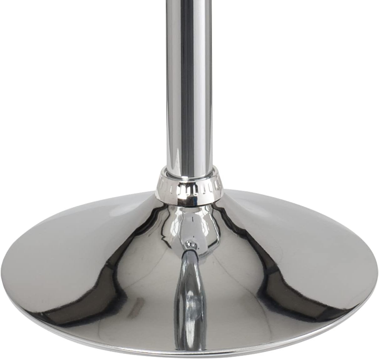 Lot 2 tabourets de bar design, siège petit dossier coussin simili cuir, pivotant, hauteur réglable, pied chrome SIG (gris) - 4