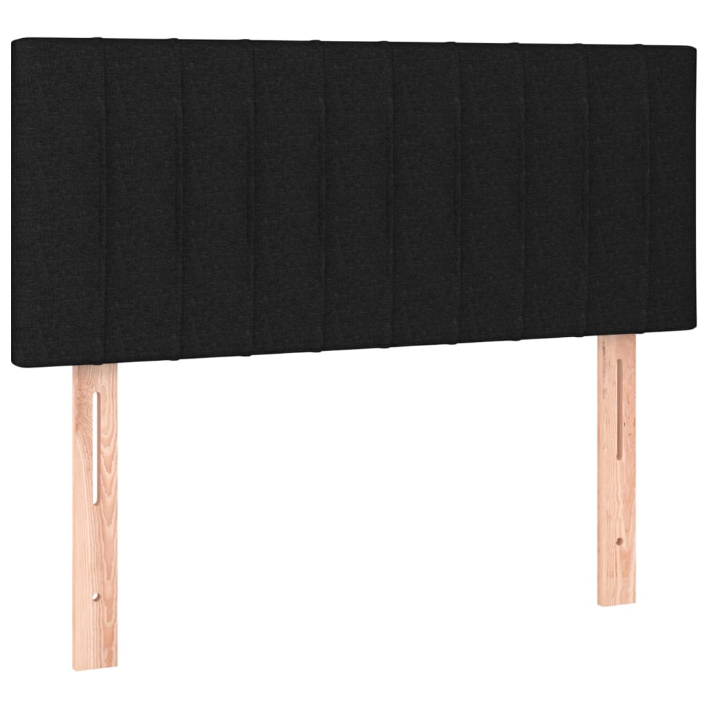 Maison Exclusive - Sommier à lattes de lit avec matelas et LED Noir 90x200cm Tissu - 7