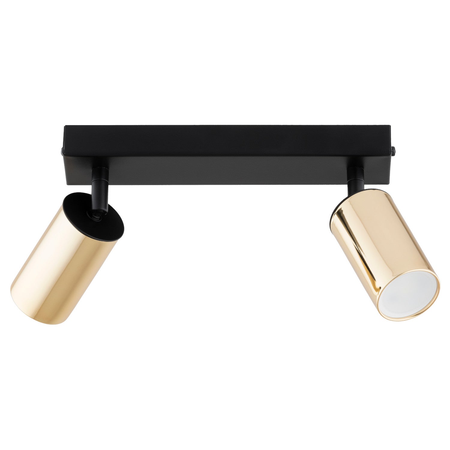 Reflektor sufitowy spot natynkowy Atlet listwa złoto-czarny 2xGU10x10W wym: 16 x 25 x 6 cm metal Alfa