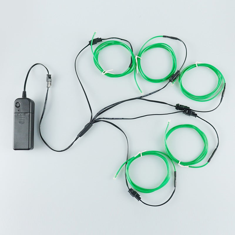 Świetliste połączenie neonowych linii do dekoracji imprez, 1M, zielone