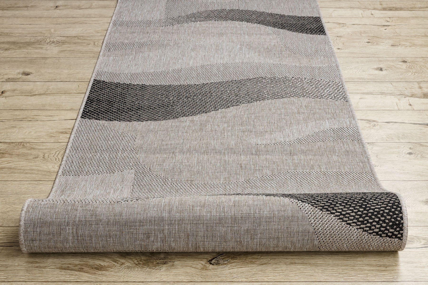 PASSATOIA SIZAL FLOORLUX disegno 20212 argento / nero 70 cm 70x810 cm - 5