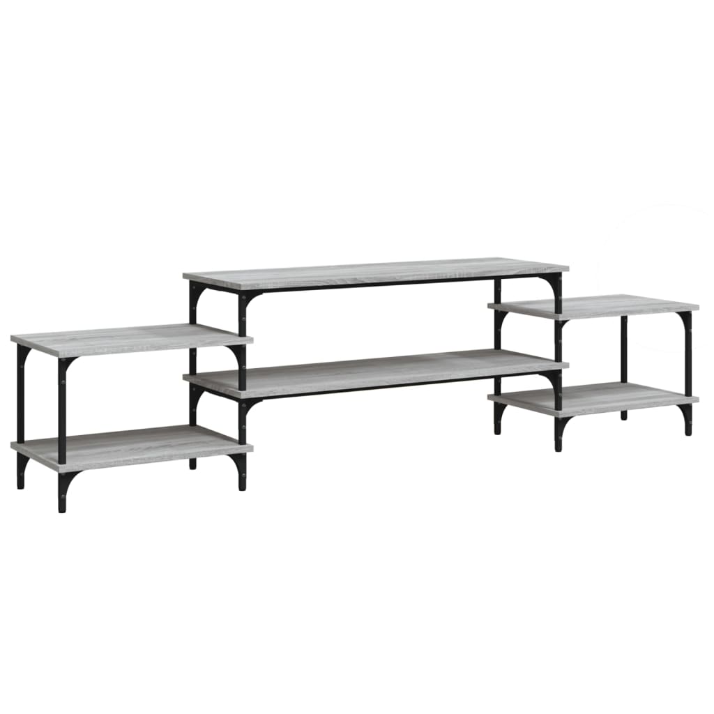 vidaXL Meuble TV sonoma gris 197x35x52 cm Bois d'ingénierie - 2