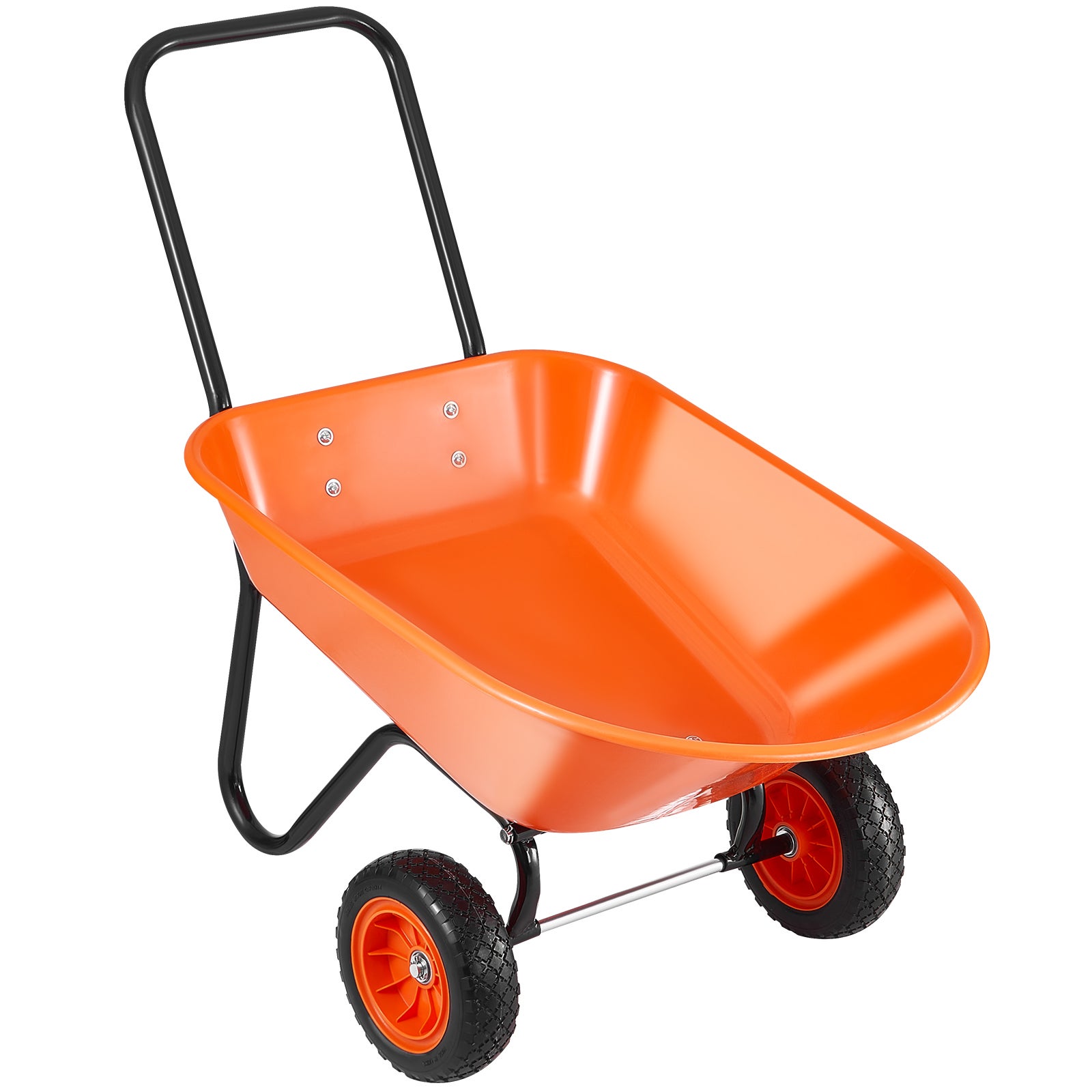 Chariot,5 pi3 Camion à benne basculante à 2 roues avec poignées,capacité de 397 lb,pneus à chenilles de 10 po de large SucceBuy - 3