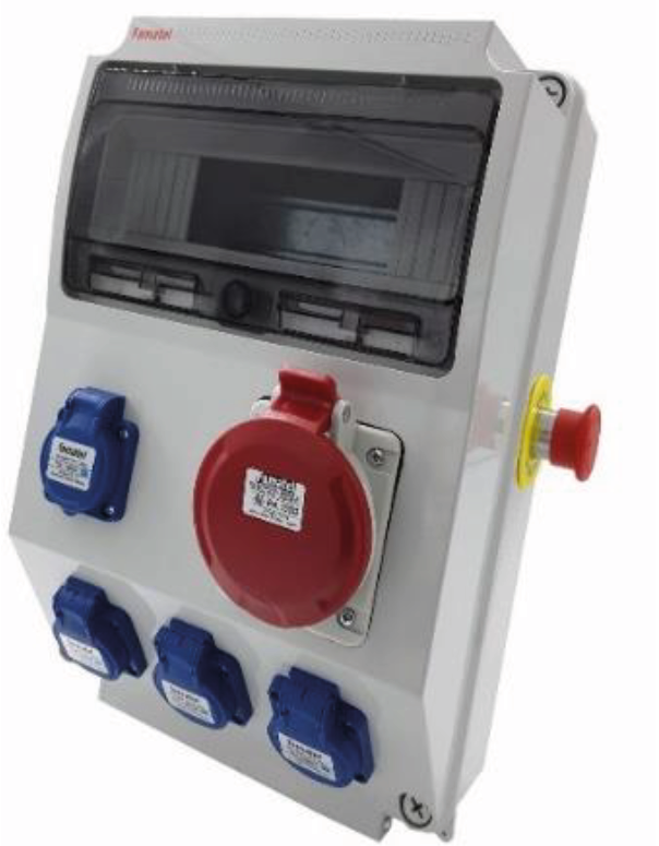 Coffret de Chantier Triphasé 440V ATOLE – 4P+N+T – IP44 IK08 – 32A