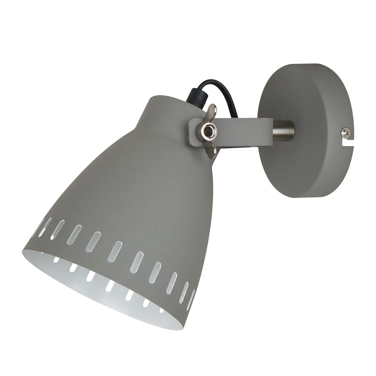 Kinkiet FRANKLIN szary 1xE27x60W metal wym:18x12x21,5cm IP20 Italux