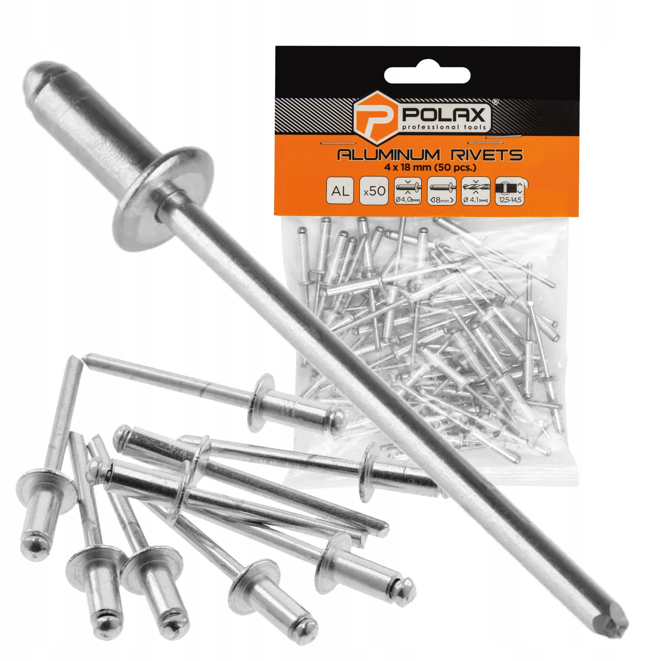 Nity zrywalne aluminiowe 4 х 18 mm (50 szt.)