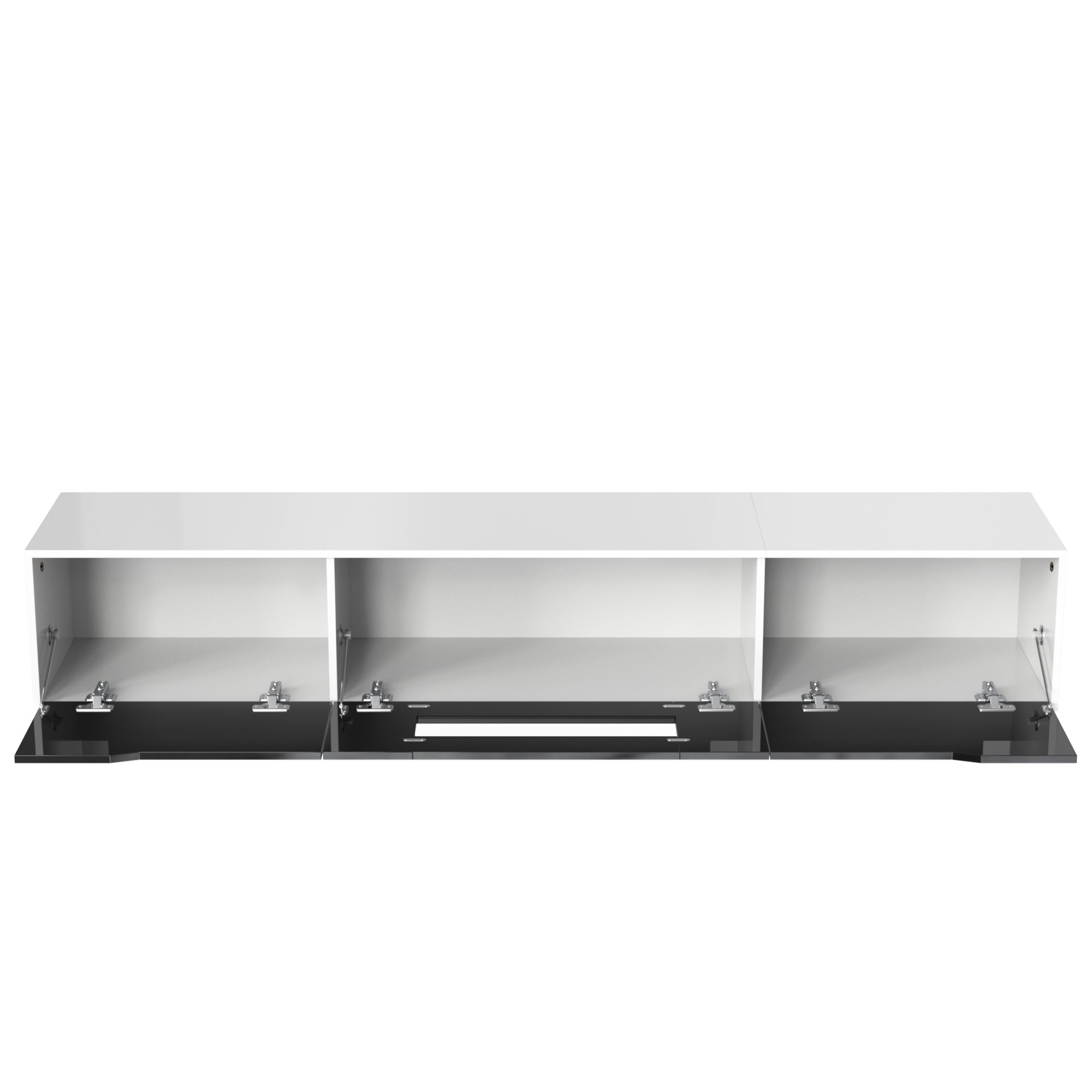 Mobile TV da 180 cm con luce LED che cambia colore - 3 ampi scomparti - Nero - 5