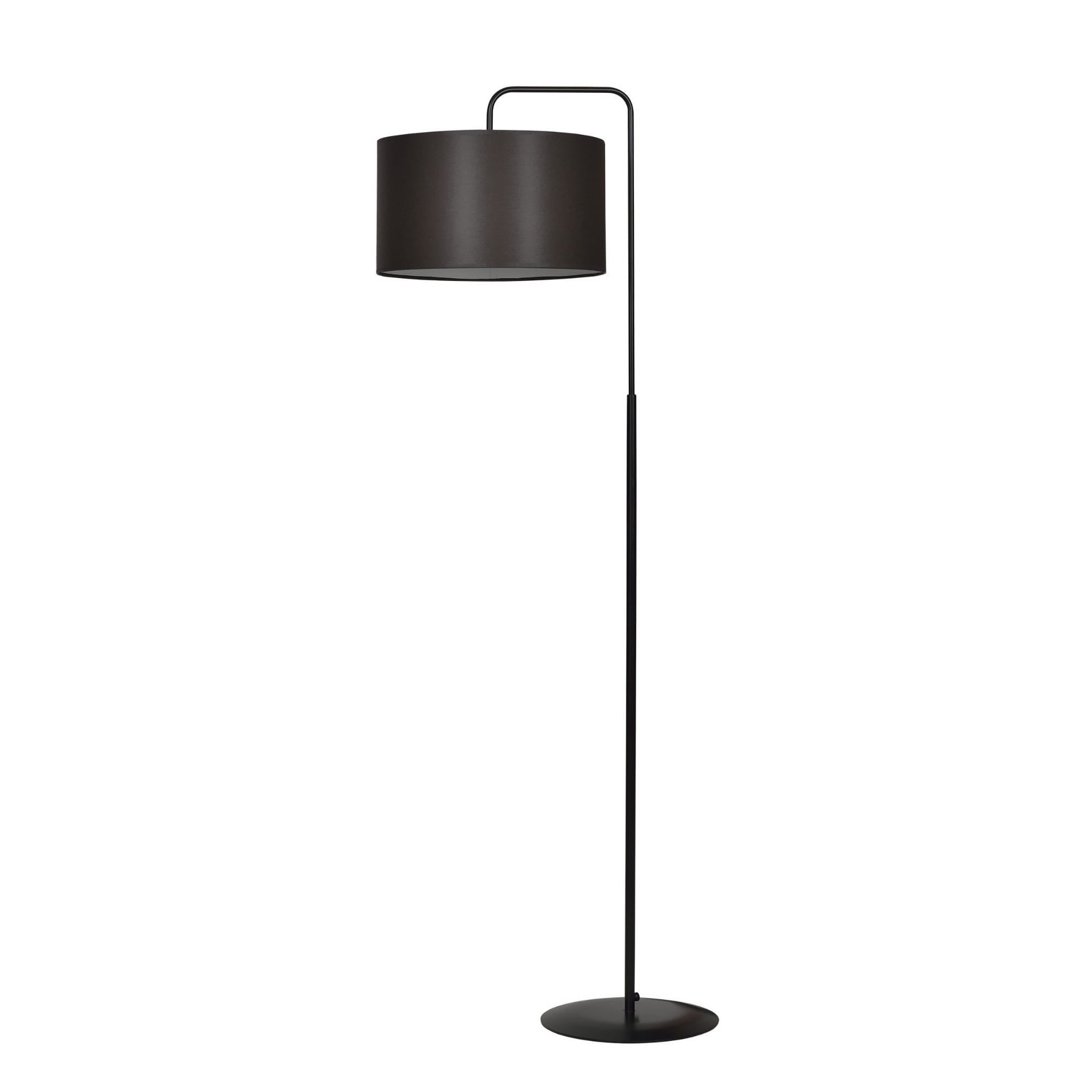 Lampa podłogowa stojąca Trapo czarna-wenge 1xE27x15W wym: 150 x 50 x 35 cm tkanina Emibig