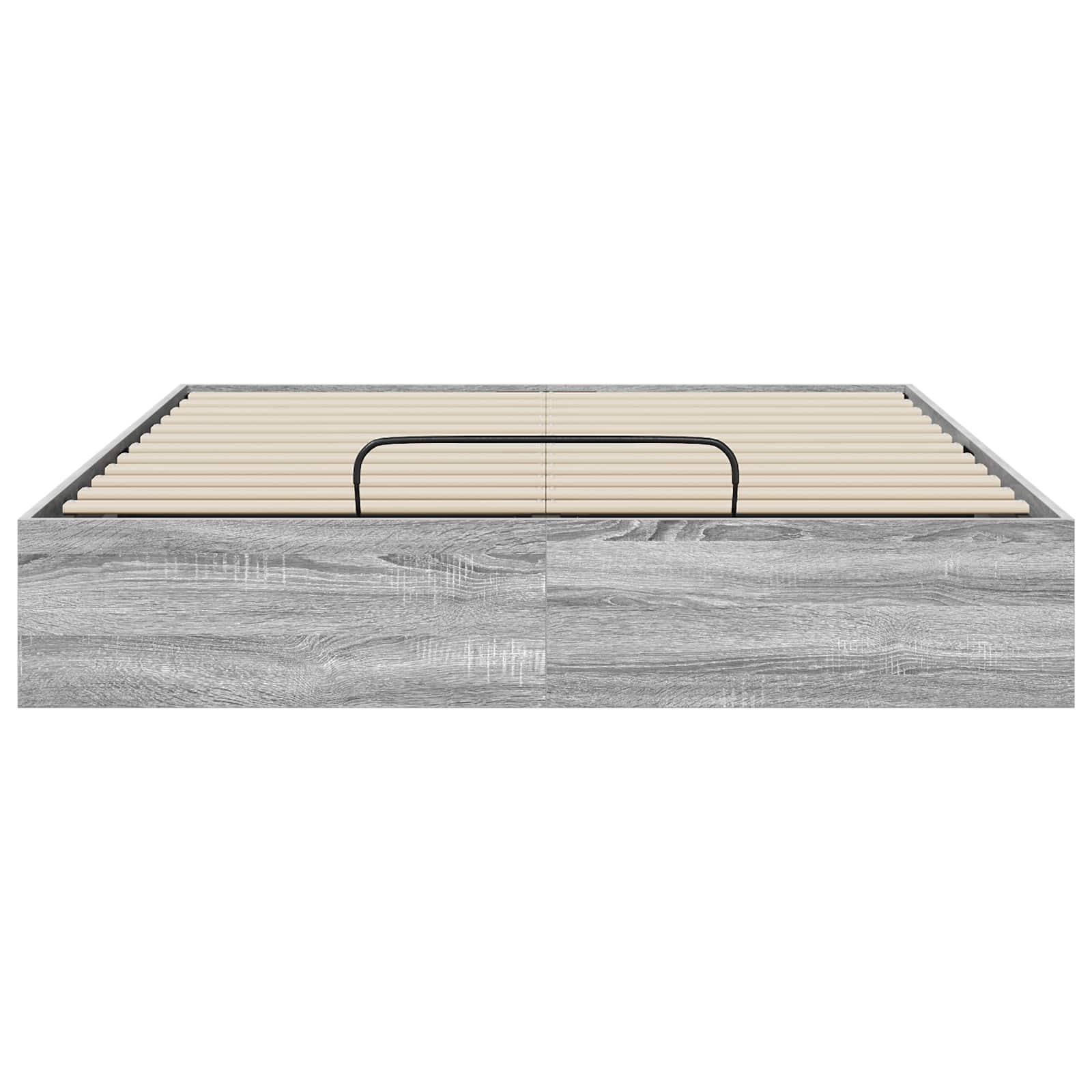 Cadre de lit ottoman en panneau de bois gris, pour la chambre, 120 × 200 cm - 5