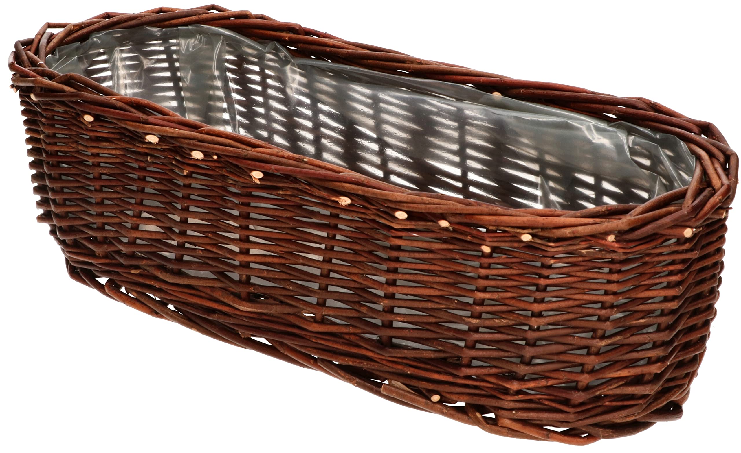 Zestaw 2 doniczki osłonki wiklinowe koszyk na kwiaty - 40 cm - KOTARBAU - 4