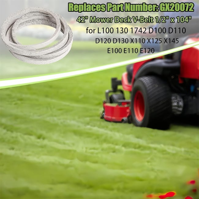 Cinghia Taglio Ponte 82 Pollici 1/2 Pollice Cinghia Di Trasmissione Per Tagliaerba Husqvarna E Artigiani - Ricambio 42/44, Lunghezza 82 Pollici Pezzo Di Ricambio Per Tosaerba - Foto 2